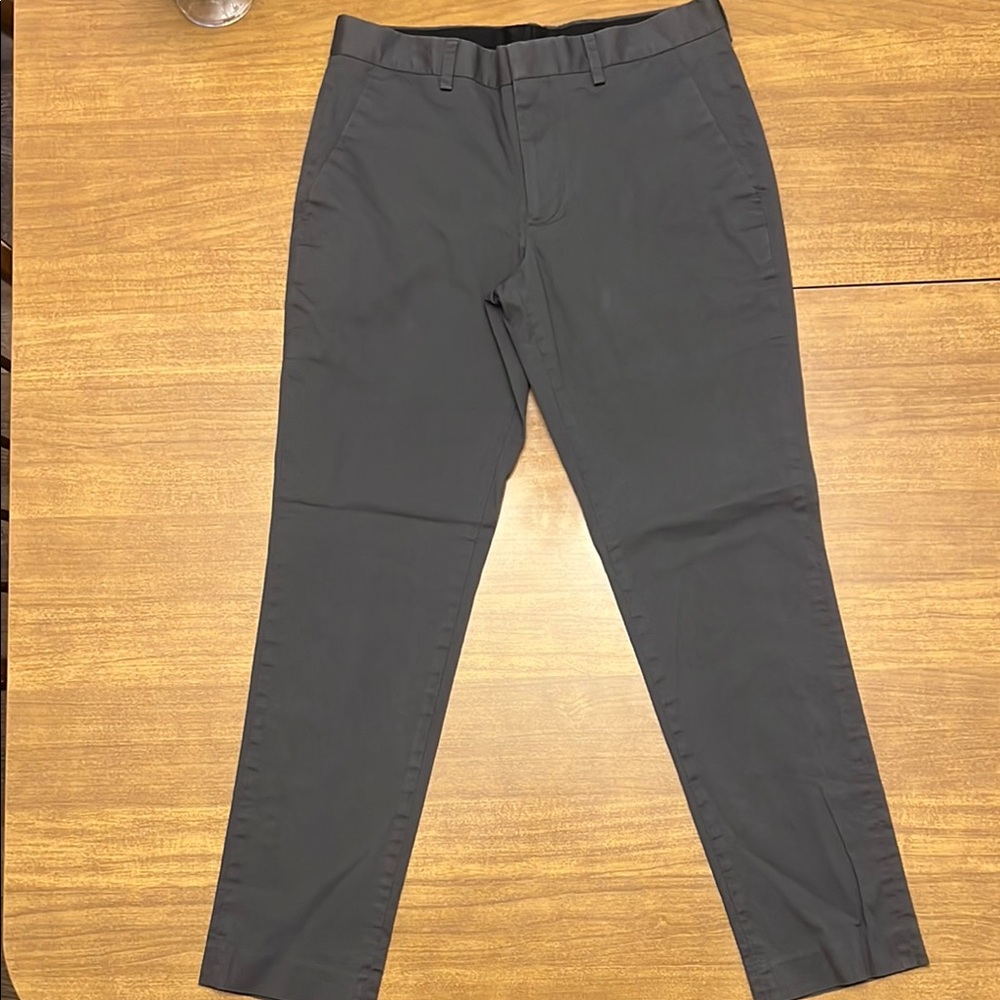 Men's Extra Slim Charcoal Dress Pants